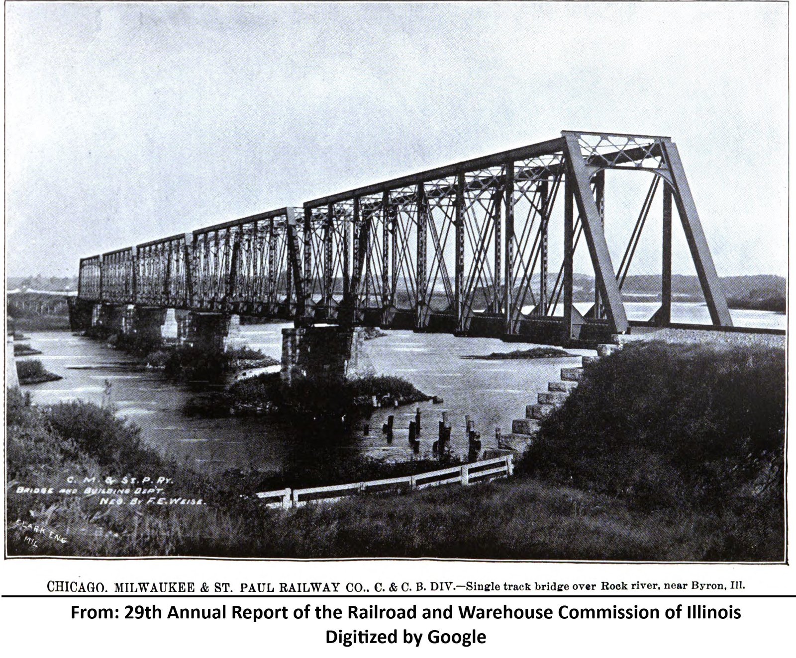 Bridge #Z-312 across the Rock River at Byron, Illinois